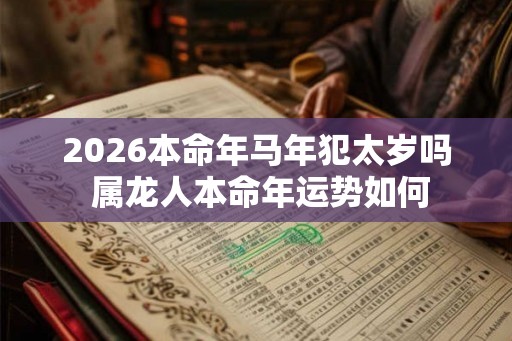 2026本命年马年犯太岁吗 属龙人本命年运势如何