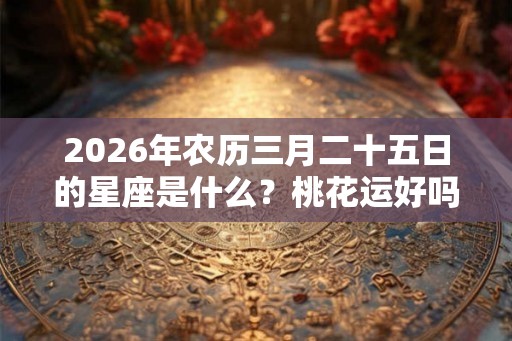 2026年农历三月二十五日的星座是什么？桃花运好吗？