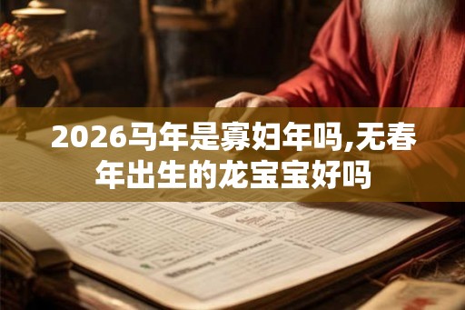 2026马年是寡妇年吗,无春年出生的龙宝宝好吗 2026马年是寡妇年吗,无春年出生的龙宝宝好吗