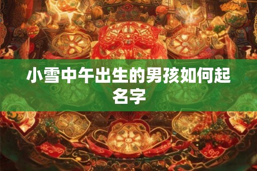小雪中午出生的男孩如何起名字 小雪中午出生的男孩如何起名字