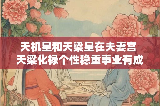 天机星和天梁星在夫妻宫 天梁化禄个性稳重事业有成