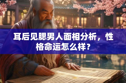 耳后见腮男人面相分析，性格命运怎么样？