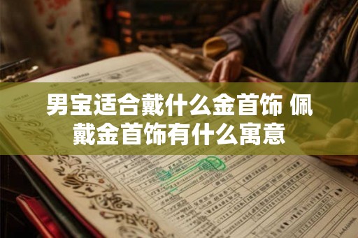 男宝适合戴什么金首饰 佩戴金首饰有什么寓意