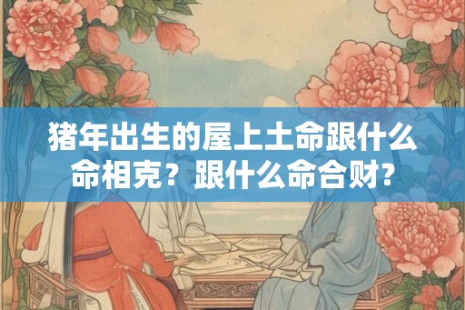猪年出生的屋上土命跟什么命相克？跟什么命合财？