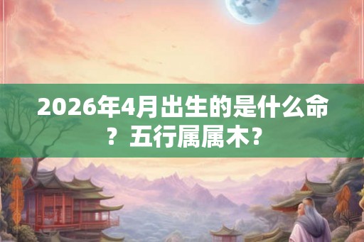 2026年4月出生的是什么命？五行属属木？