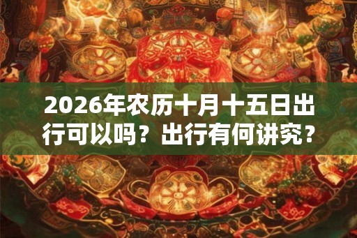 2026年农历十月十五日出行可以吗？出行有何讲究？