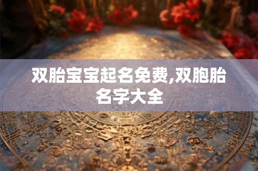 双胎宝宝起名免费,双胞胎名字大全