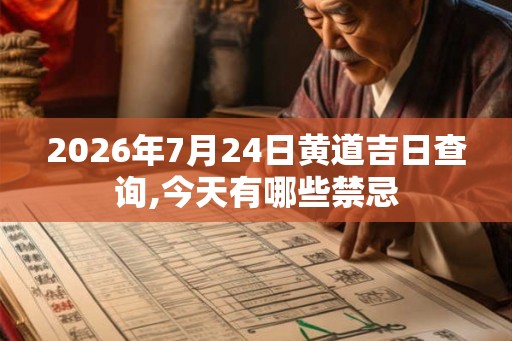 2026年7月24日黄道吉日查询,今天有哪些禁忌 2026年7月24日黄道吉日查询,今天有哪些禁忌