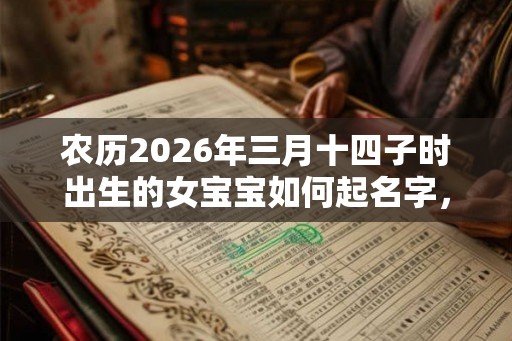 农历2026年三月十四子时出生的女宝宝如何起名字，五行属什么