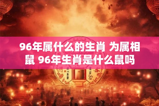 96年属什么的生肖 为属相鼠 96年生肖是什么鼠吗