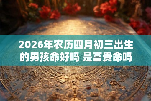 2026年农历四月初三出生的男孩命好吗 是富贵命吗