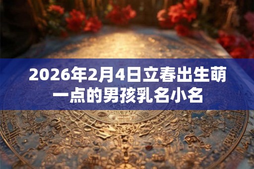 2026年2月4日立春出生萌一点的男孩乳名小名