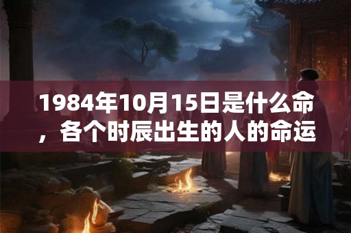 1984年10月15日是什么命，各个时辰出生的人的命运