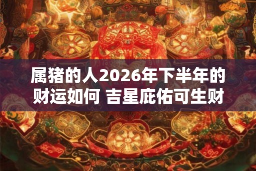 属猪的人2026年下半年的财运如何 吉星庇佑可生财