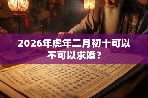 2026年虎年二月初十可以不可以求婚? 2026年虎年二月初十可以不可以求婚?