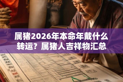 属猪2026年本命年戴什么转运？属猪人吉祥物汇总