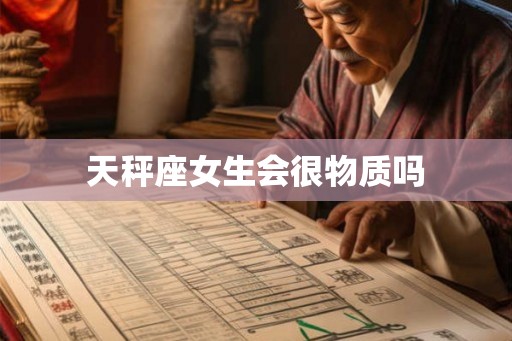 天秤座女生会很物质吗 天秤座女生会很物质吗