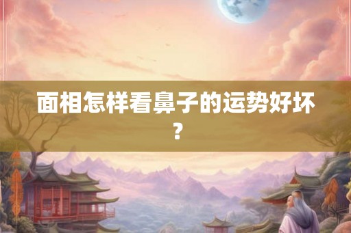 面相怎样看鼻子的运势好坏？
