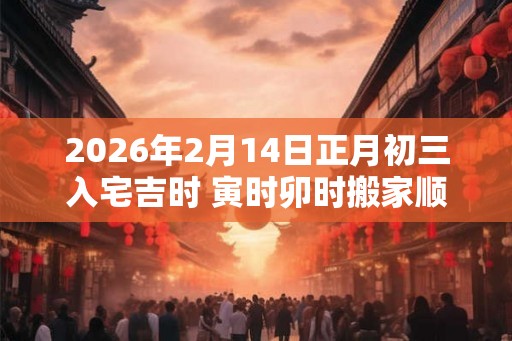 2026年2月14日正月初三入宅吉时 寅时卯时搬家顺利