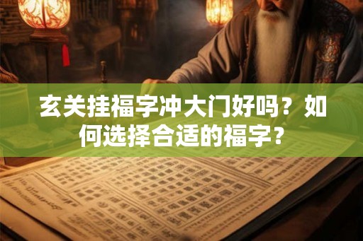 玄关挂福字冲大门好吗？如何选择合适的福字？