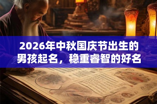 2026年中秋国庆节出生的男孩起名，稳重睿智的好名字推荐