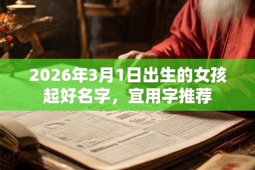 2026年3月1日出生的女孩起好名字,宜用字推荐 2026年3月1日出生的女孩起好名字,宜用字推荐