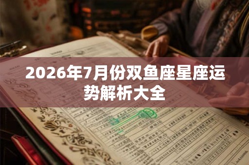 2026年7月份双鱼座星座运势解析大全 2026年7月份双鱼座星座运势解析大全