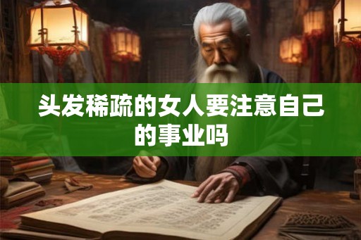 头发稀疏的女人要注意自己的事业吗