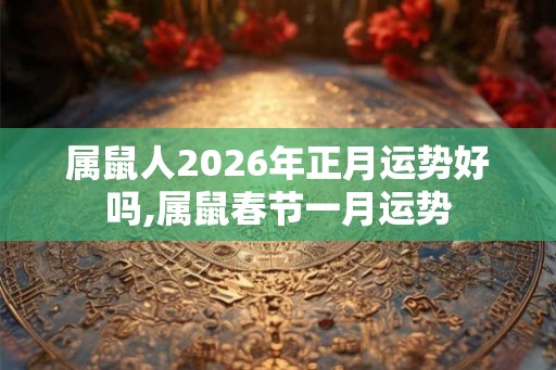 属鼠人2026年正月运势好吗,属鼠春节一月运势 属鼠人2026年正月运势好吗,属鼠春节一月运势