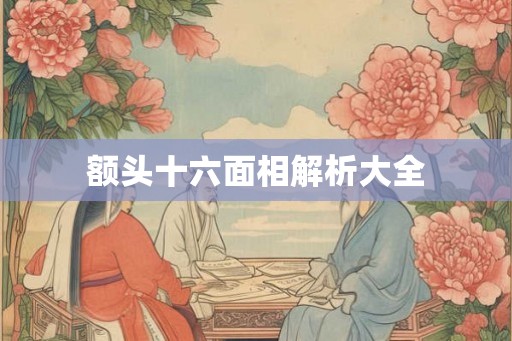 额头十六面相解析大全 额头十六面相解析大全