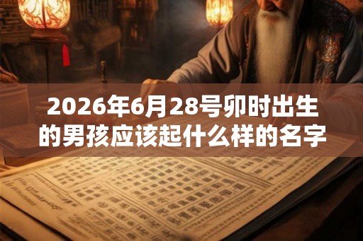 2026年6月28号卯时出生的男孩应该起什么样的名字 2026年6月28号卯时出生的男孩应该起什么样的名字