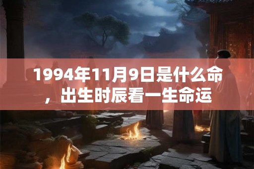 1994年11月9日是什么命，出生时辰看一生命运