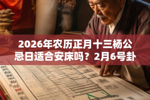 2026年农历正月十三杨公忌日适合安床吗？2月6号卦象吉凶？