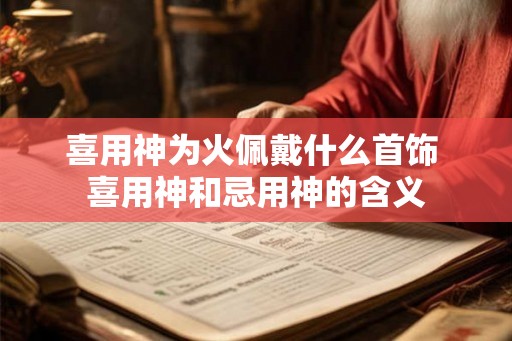 喜用神为火佩戴什么首饰 喜用神和忌用神的含义 喜用神为火佩戴什么首饰 喜用神和忌用神的含义
