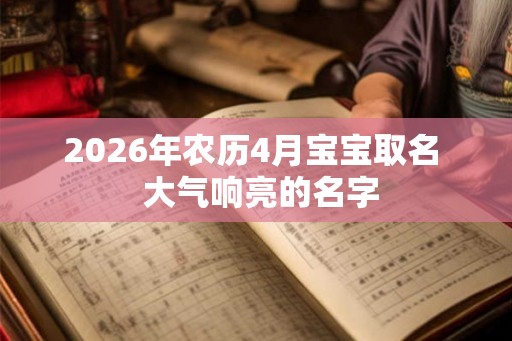 2026年农历4月宝宝取名  大气响亮的名字