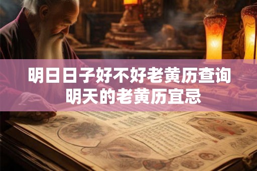 明日日子好不好老黄历查询  明天的老黄历宜忌