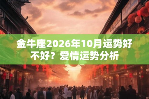 金牛座2026年10月运势好不好?爱情运势分析 金牛座2026年10月运势好不好?爱情运势分析