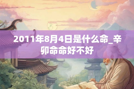 2011年8月4日是什么命_辛卯命命好不好