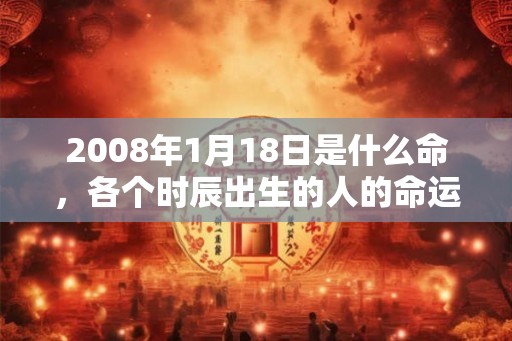 2008年1月18日是什么命，各个时辰出生的人的命运