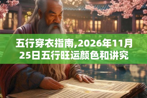 五行穿衣指南,2026年11月25日五行旺运颜色和讲究 五行穿衣指南,2026年11月25日五行旺运颜色和讲究