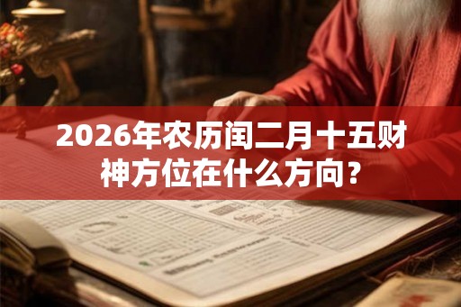 2026年农历闰二月十五财神方位在什么方向？