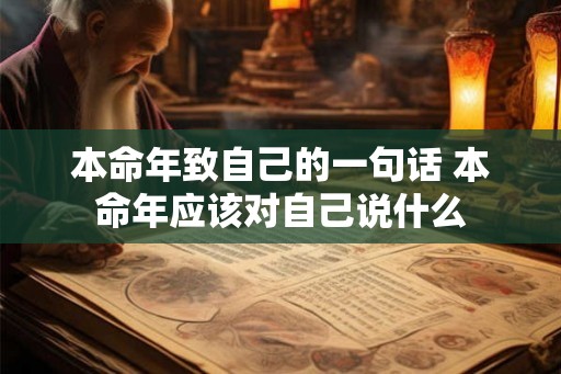 本命年致自己的一句话 本命年应该对自己说什么 本命年致自己的一句话 本命年应该对自己说什么