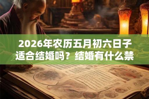 2026年农历五月初六日子适合结婚吗？结婚有什么禁忌？