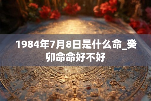 1984年7月8日是什么命_癸卯命命好不好