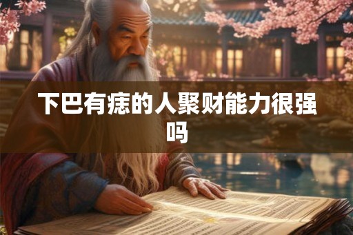 下巴有痣的人聚财能力很强吗 下巴有痣的人聚财能力很强吗