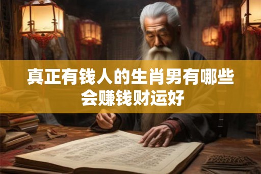 真正有钱人的生肖男有哪些 会赚钱财运好