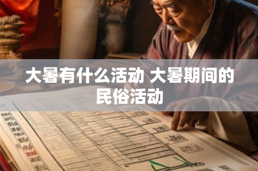 大暑有什么活动 大暑期间的民俗活动