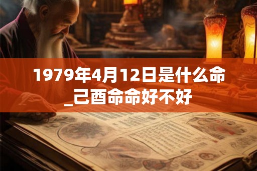 1979年4月12日是什么命_己酉命命好不好