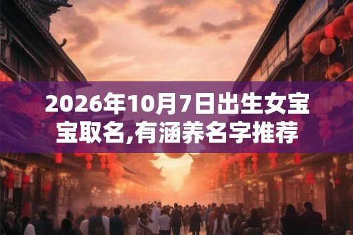 2026年10月7日出生女宝宝取名,有涵养名字推荐 2026年10月7日出生女宝宝取名,有涵养名字推荐