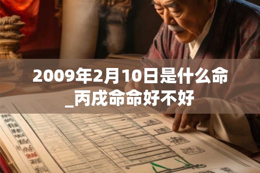 2009年2月10日是什么命_丙戌命命好不好